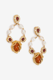 ${brand} Boucles D’Oreilles Lustre Dorées ${colorDescription} ${masterID}