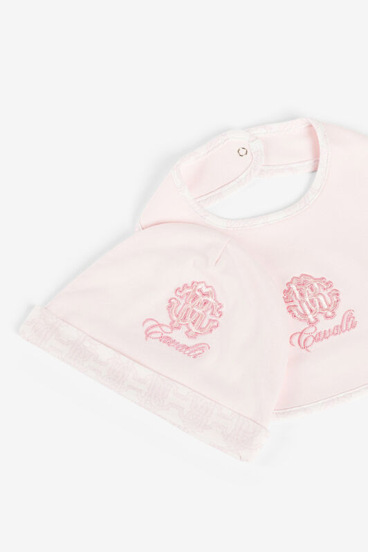 JU RC Monogram-Embroidered Babygrow Set JU RC Monogram-Embroidered Babygrow Set Pink RJT840-JD001