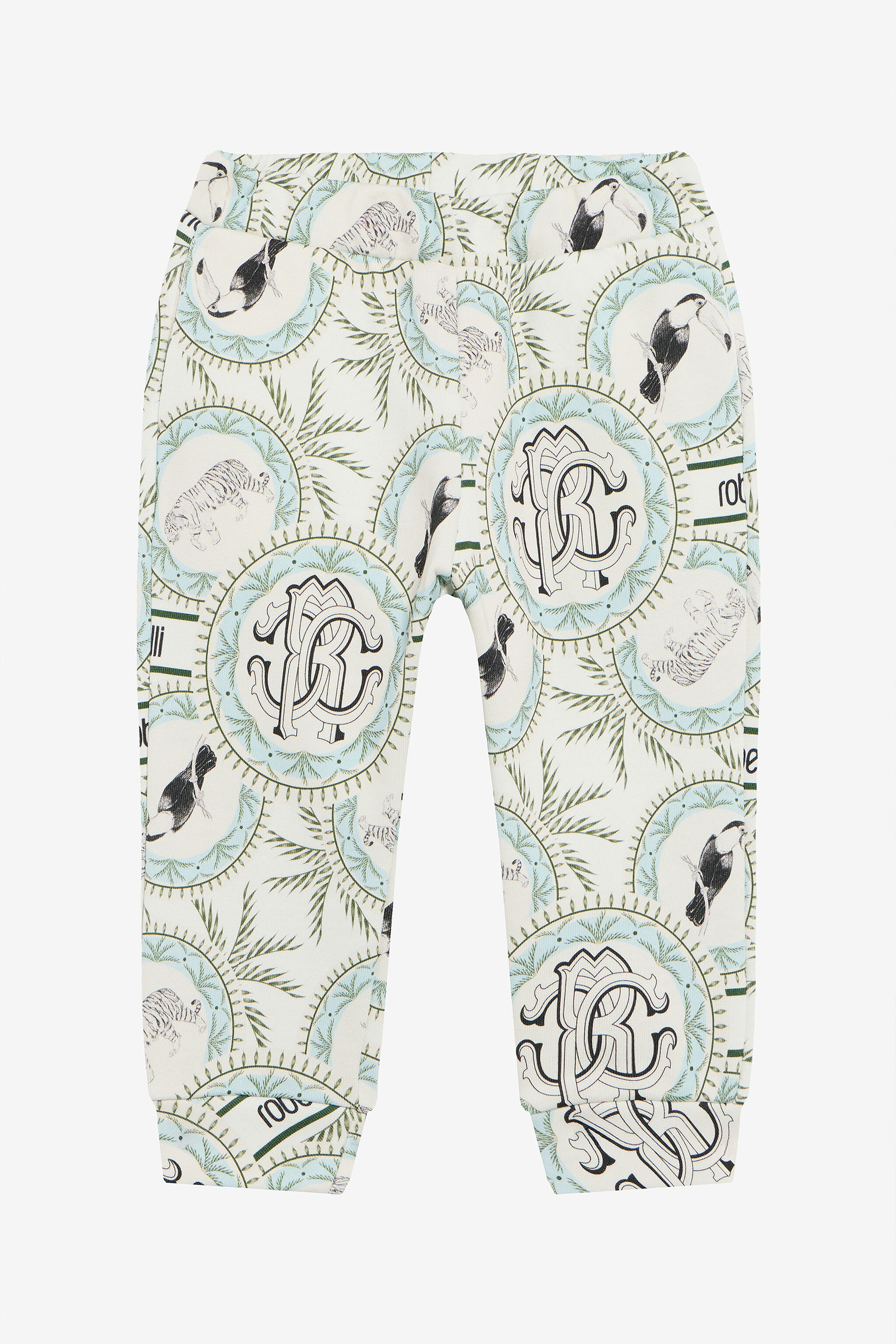 JU Maiolica Print Trousers IVORY/LIGHT BLUE UJT214-5OO42
