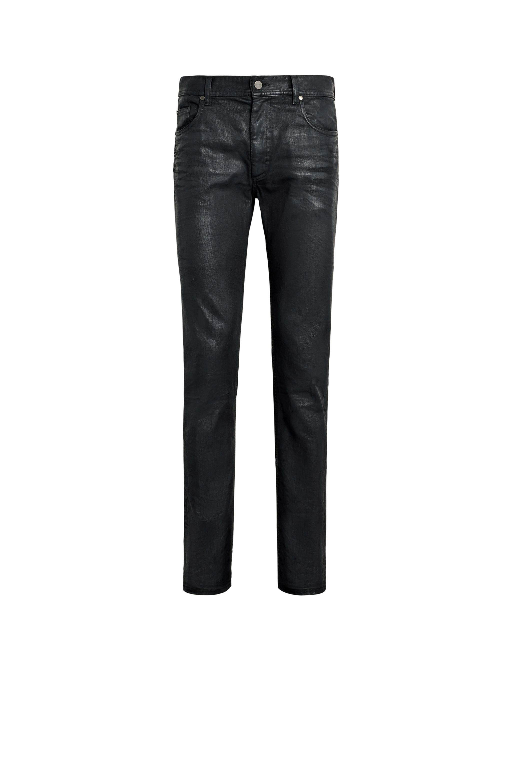 RC Black shine effect slim fit jeans BLACK HNJ240-DN002