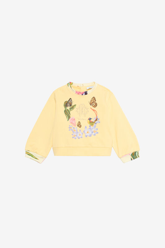 JU Felpa Gialla Con Stampa Tropicale JU Felpa Gialla Con Stampa Tropicale YELLOW VJT660-CF050