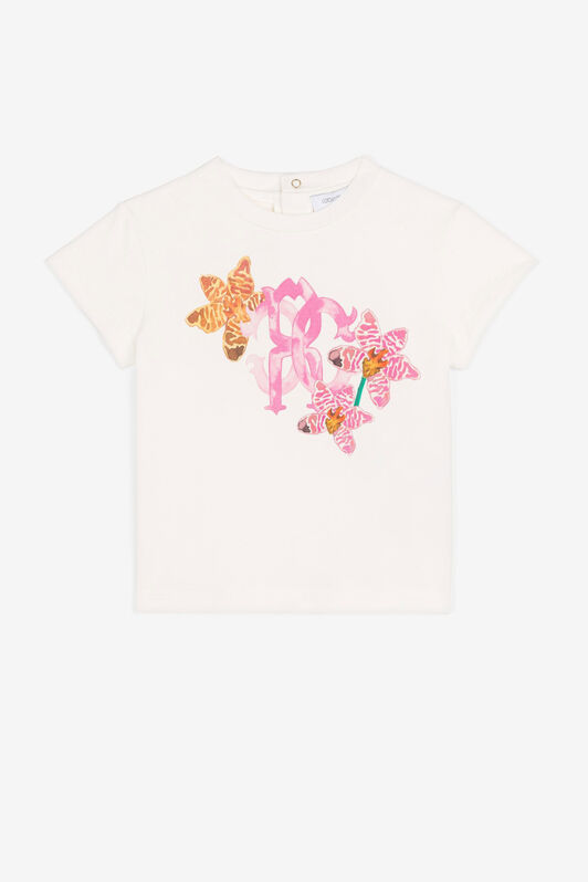JU Camiseta con monograma estampado Blanco QJT652-JV025