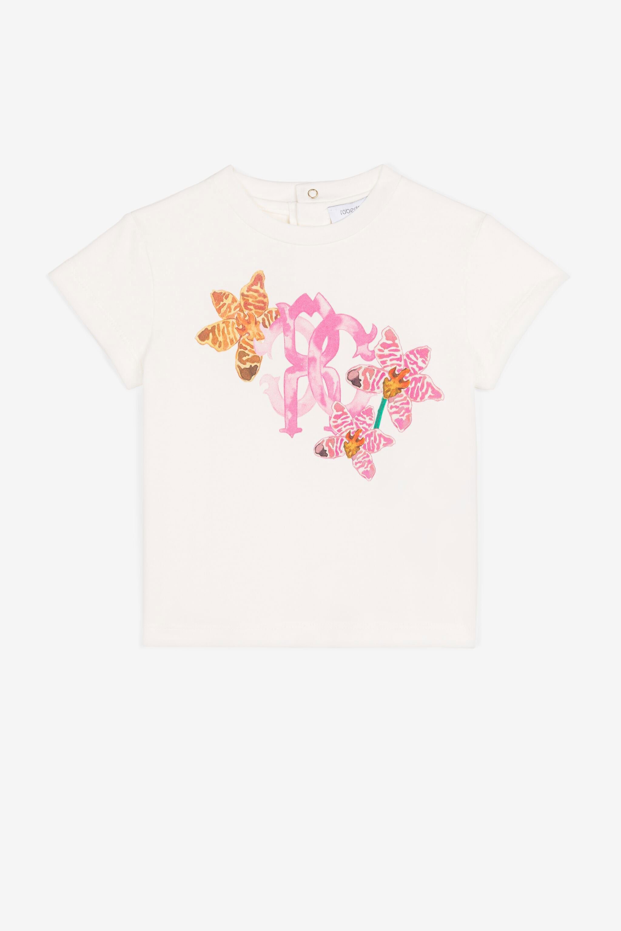 JU Camiseta con monograma estampado Blanco QJT652-JV025