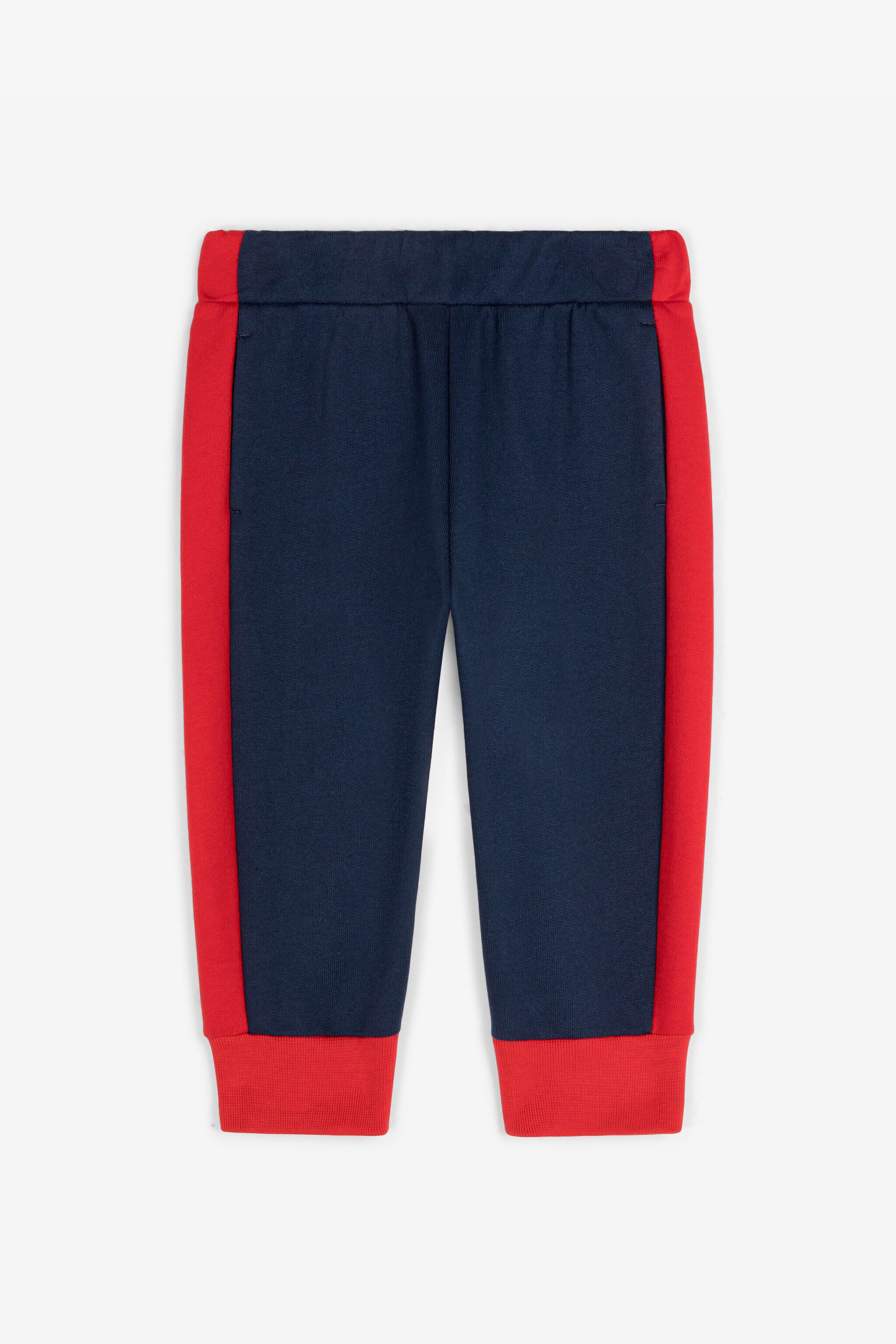 JU Tiger-Print Cotton Sweatpants Rot/Blau RJT217-CF050