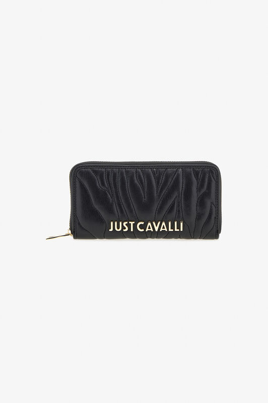 JC Just Cavalli Zip Wallet Schwarz TFP047-TF506