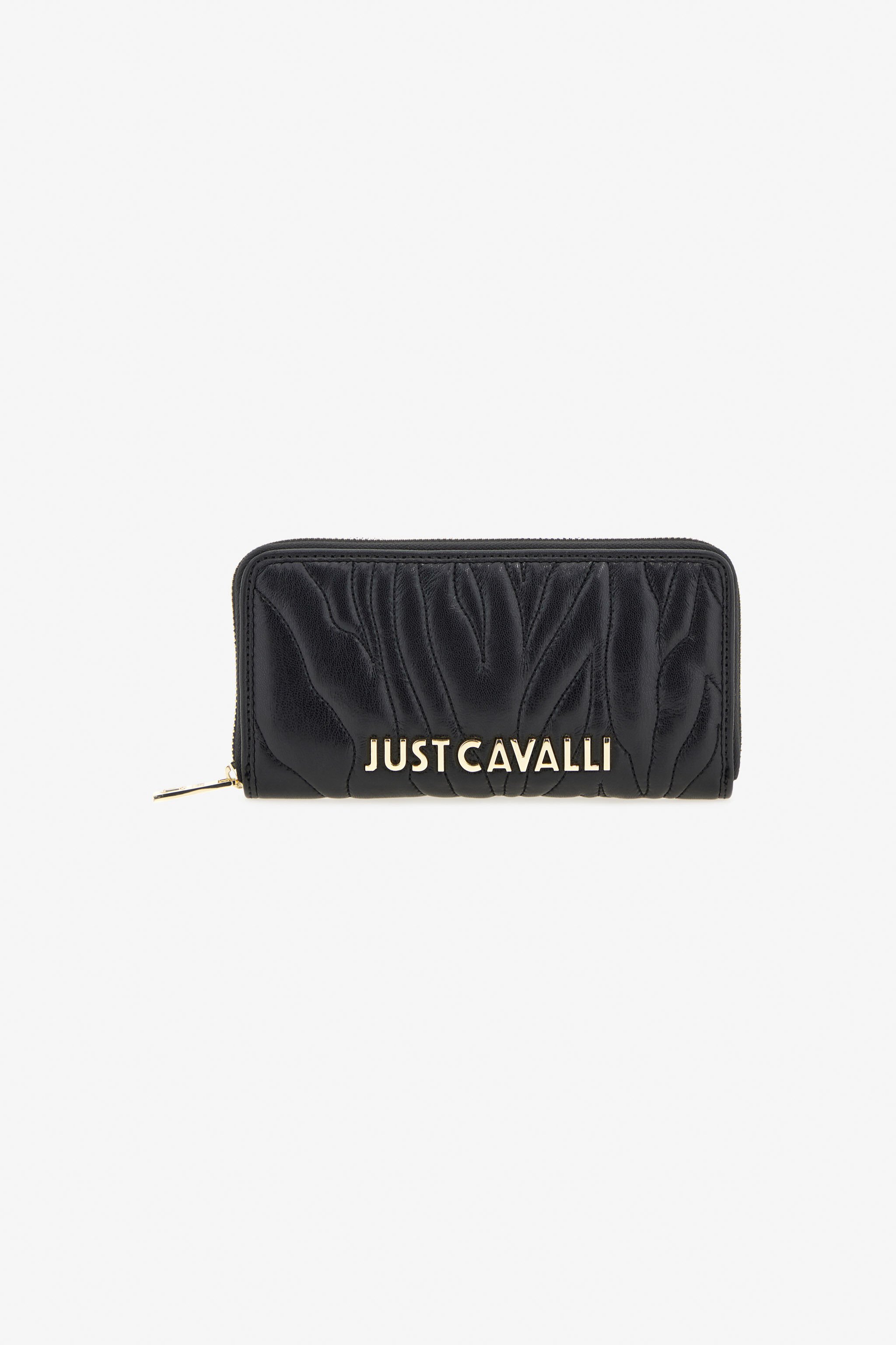 JC Just Cavalli Zip Wallet Schwarz TFP047-TF506