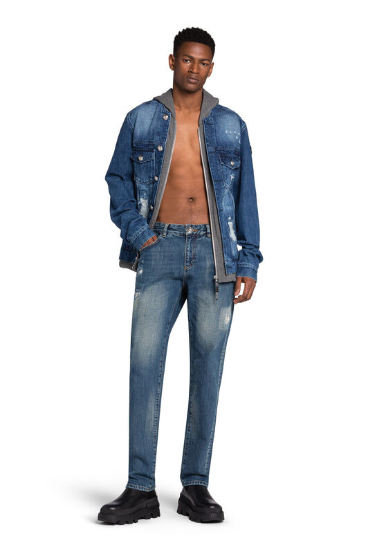 RC RC Monogram Straight-Leg Jeans Blu scuro JSJ20O-DL010