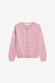 JU Rosa Baumwoll-Cardigan PINK CRYSTAL ROSE WJM90C-MG001