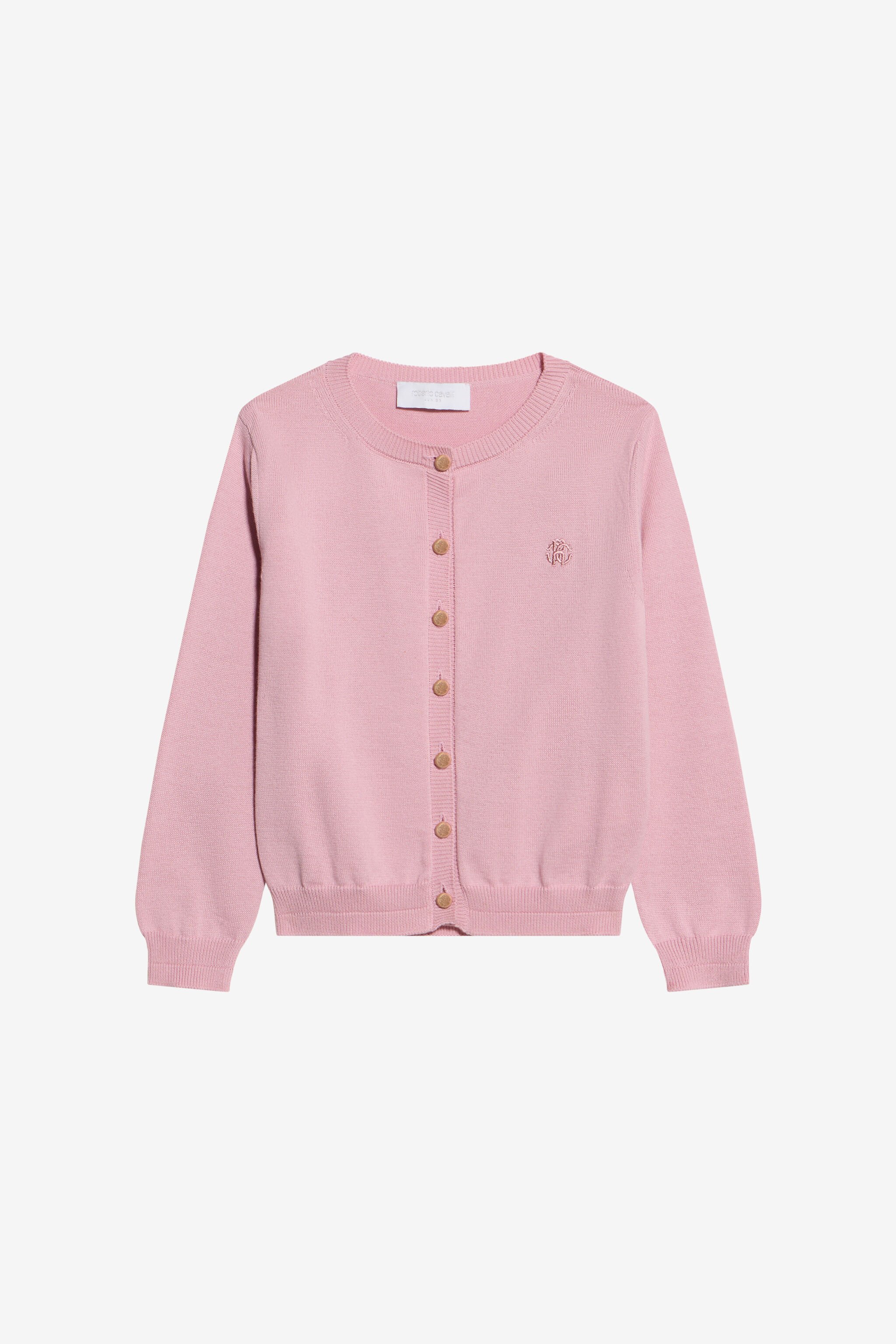 JU Pink Cotton Cardigan PINK CRYSTAL ROSE WJM90C-MG001