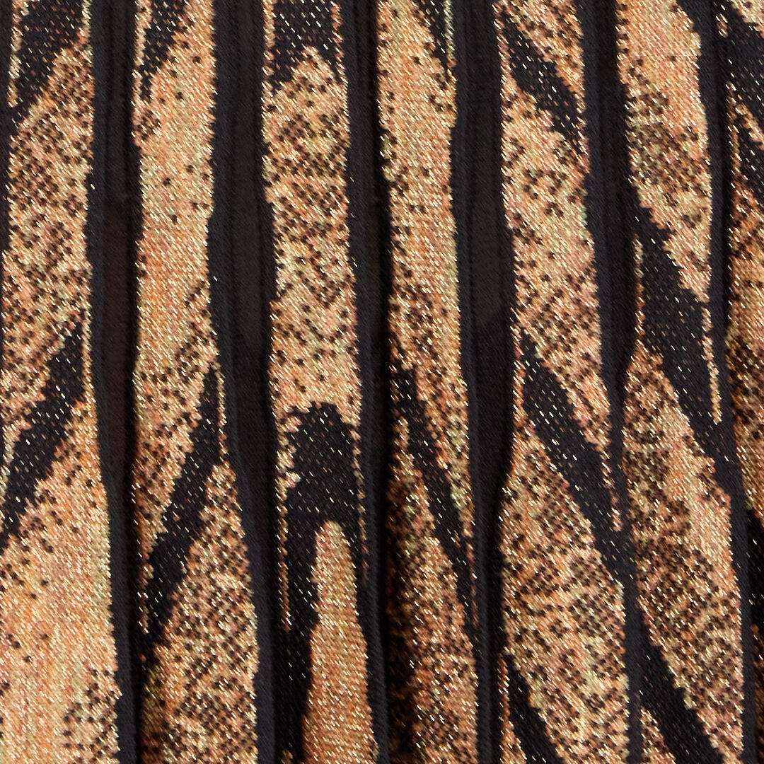RC Knit skirt with Ray of Gold print Gold RWM301-MI150