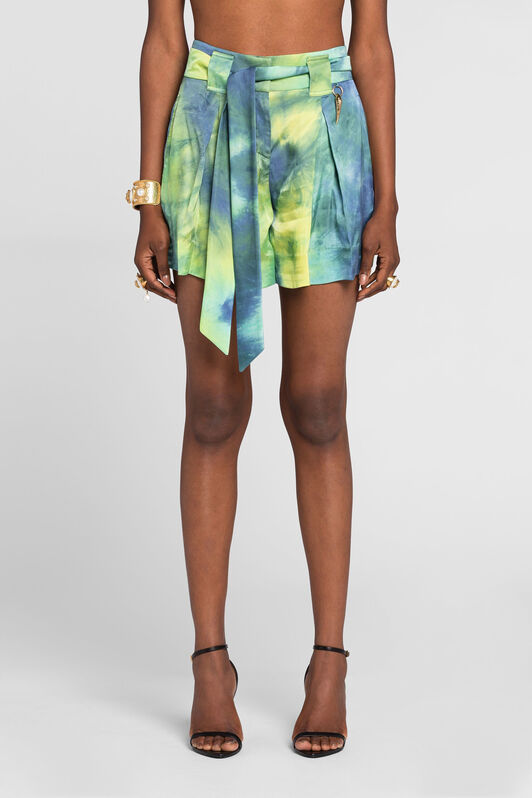 RC Short plissé effet tie & dye RC Short plissé effet tie & dye BLU/VERDE QKT207-RK007