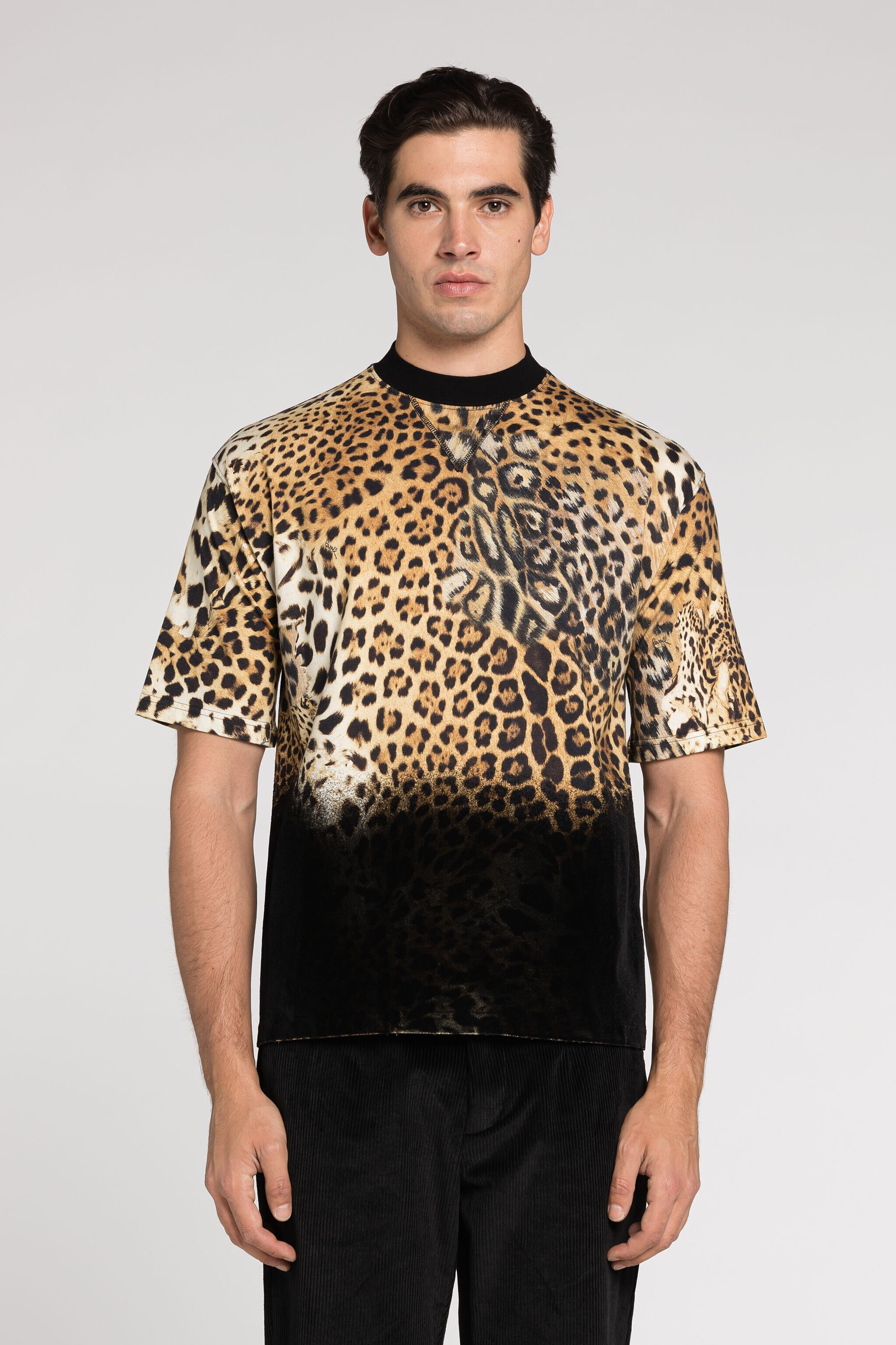 RC T-Shirt mit Leoparden-Print BROWN RRT62E-3PH86