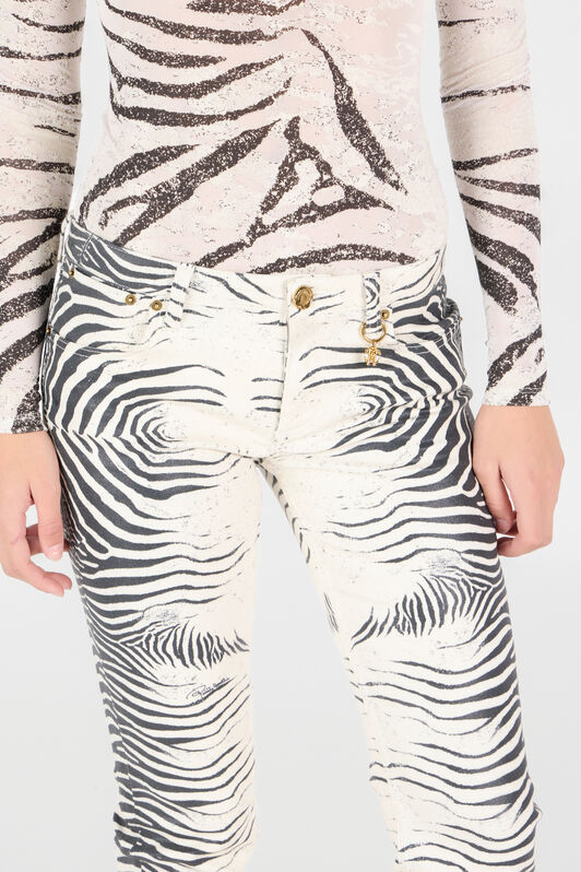 RC Pants With White Tigress Print Black/White UKJ220-DAN49