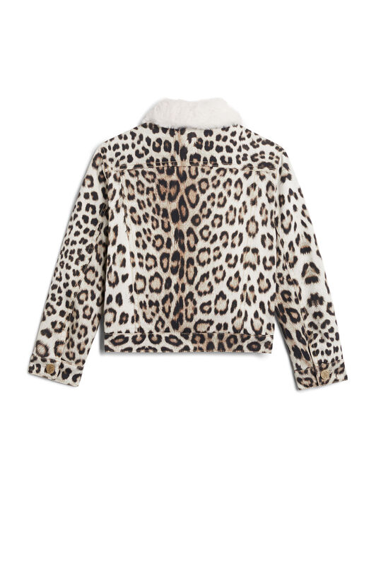 JU Leopard print gabardine jacket BEIGE/MILKY/BLACK JJT407-EDR64