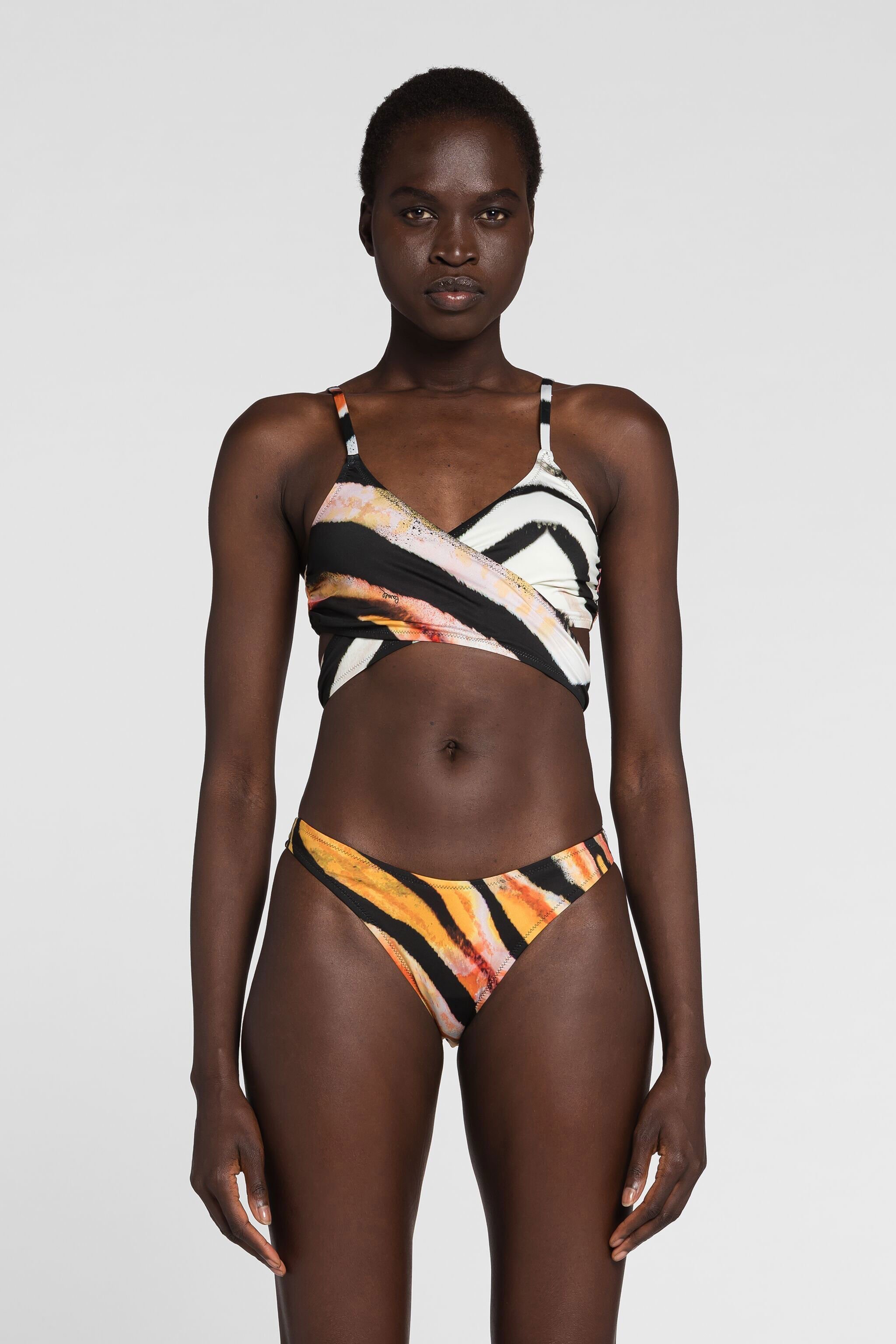 RC Zebra-Print Bikini Briefs Orange/Black OQW25C-HVD03