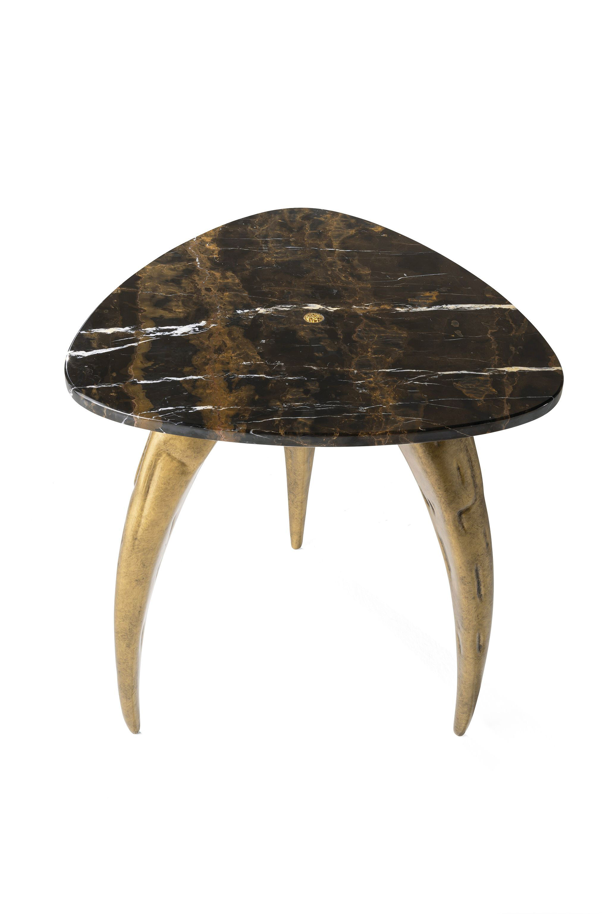 HO Tiger Tooth Marble Side Table Black NALJAD-JC###