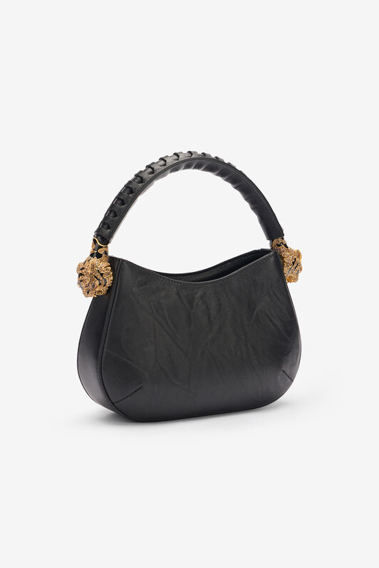 RC Leather Hobo Roar Bag Black TWB002-PNE01