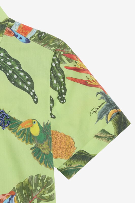 JU Tropicana Print Cotton Shirt JU Tropicana Print Cotton Shirt LIME GREEN WJT70T-7MR12