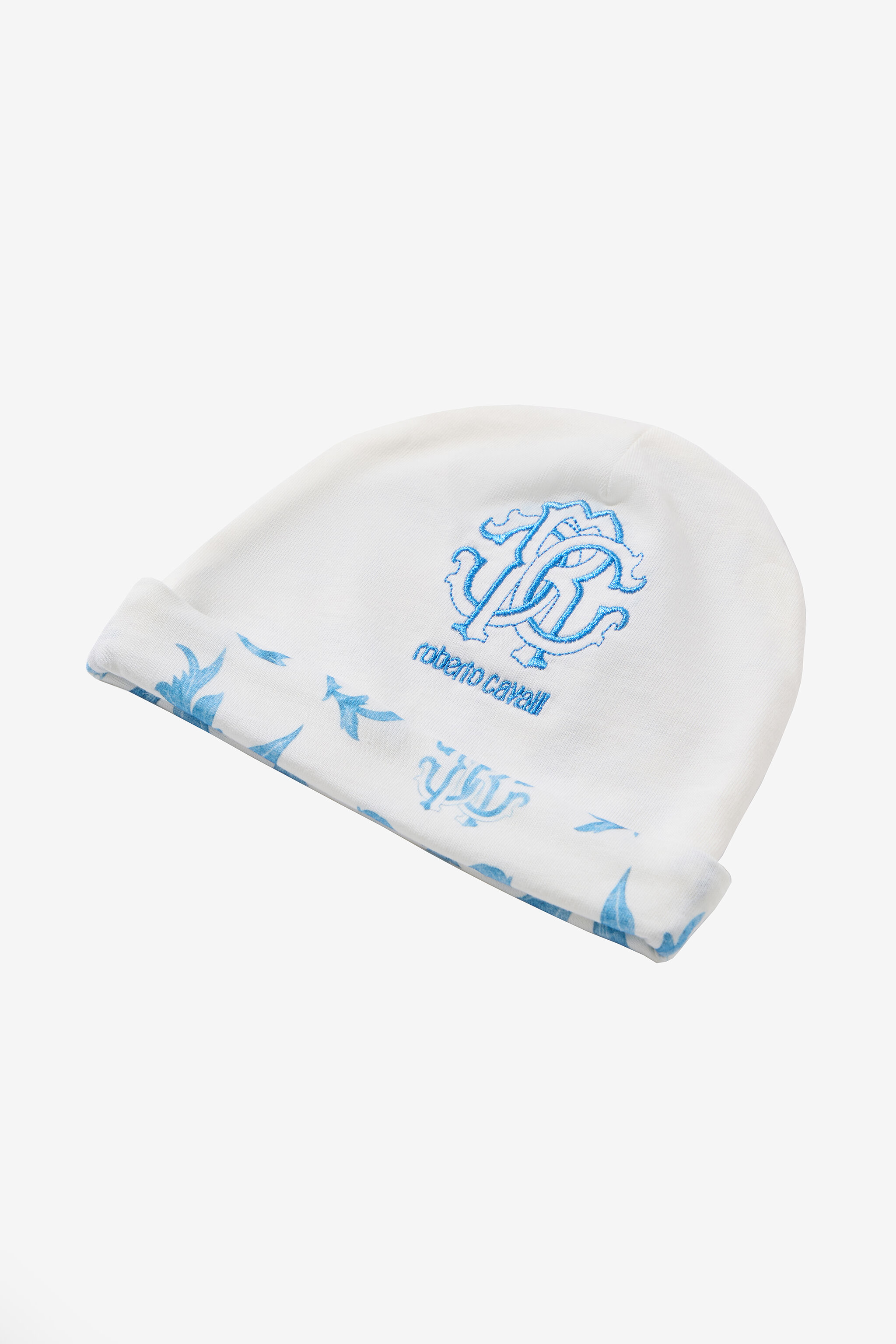JU Conjunto De Pelele Y Gorrito Con Monograma RC Azul claro UJT812-JD001