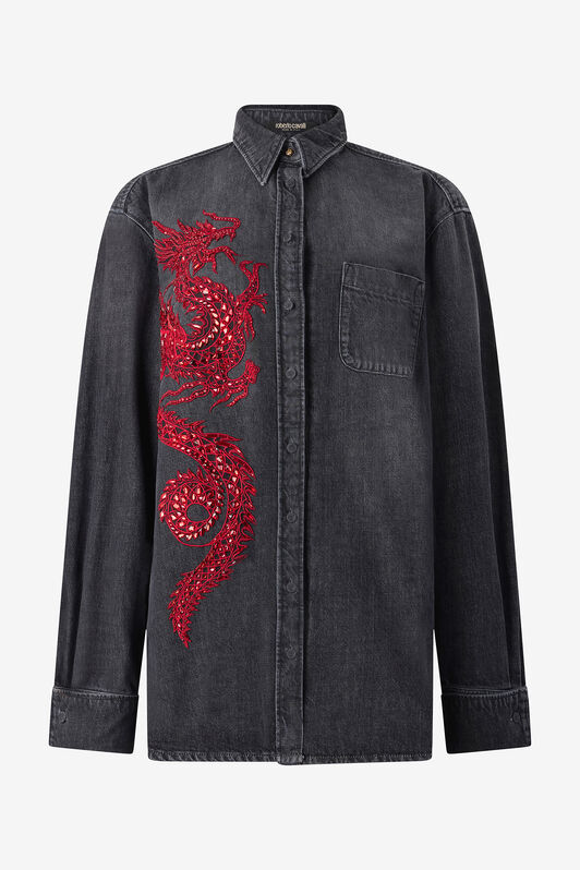 RC Shirt with Embroidery and Sequins RC Shirt with Embroidery and Sequins Noir/Rouge VQJ161-DN001