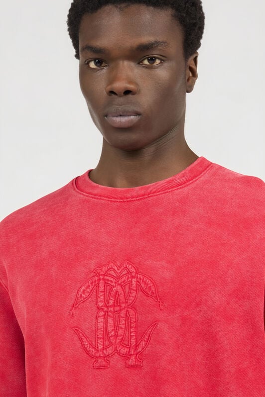 RC Sweatshirt Rouge Délavé avec Monogram RC RC Sweatshirt Rouge Délavé avec Monogram RC DARK RED SOT66D-CF008