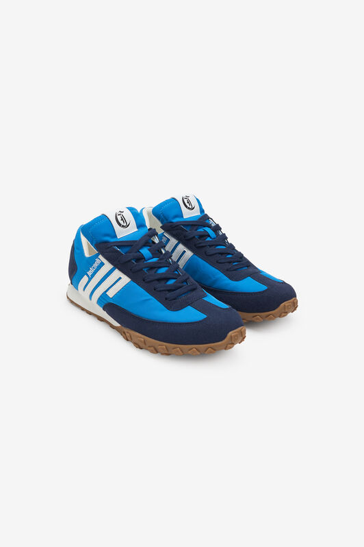 JC Blue Nylon And Leather Sneakers 264 BLU WFS030-WF238