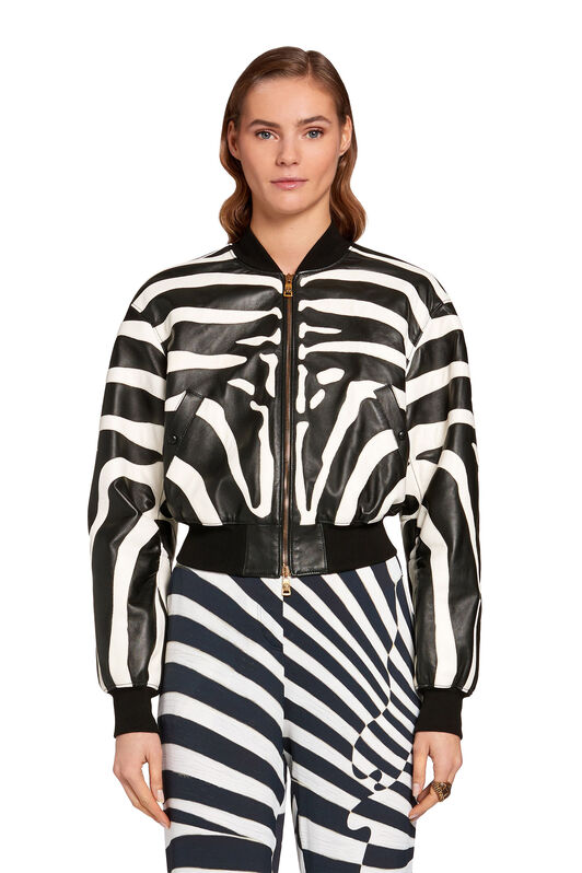 RC Bomber cropped con motivo Zebra Avantgarde RC Bomber cropped con motivo Zebra Avantgarde BLACK/WHITE KWP805-PN048