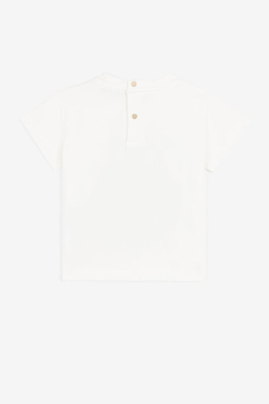 JU T-shirt con stampe farfalle e fragole Bianco QJT619-JV025