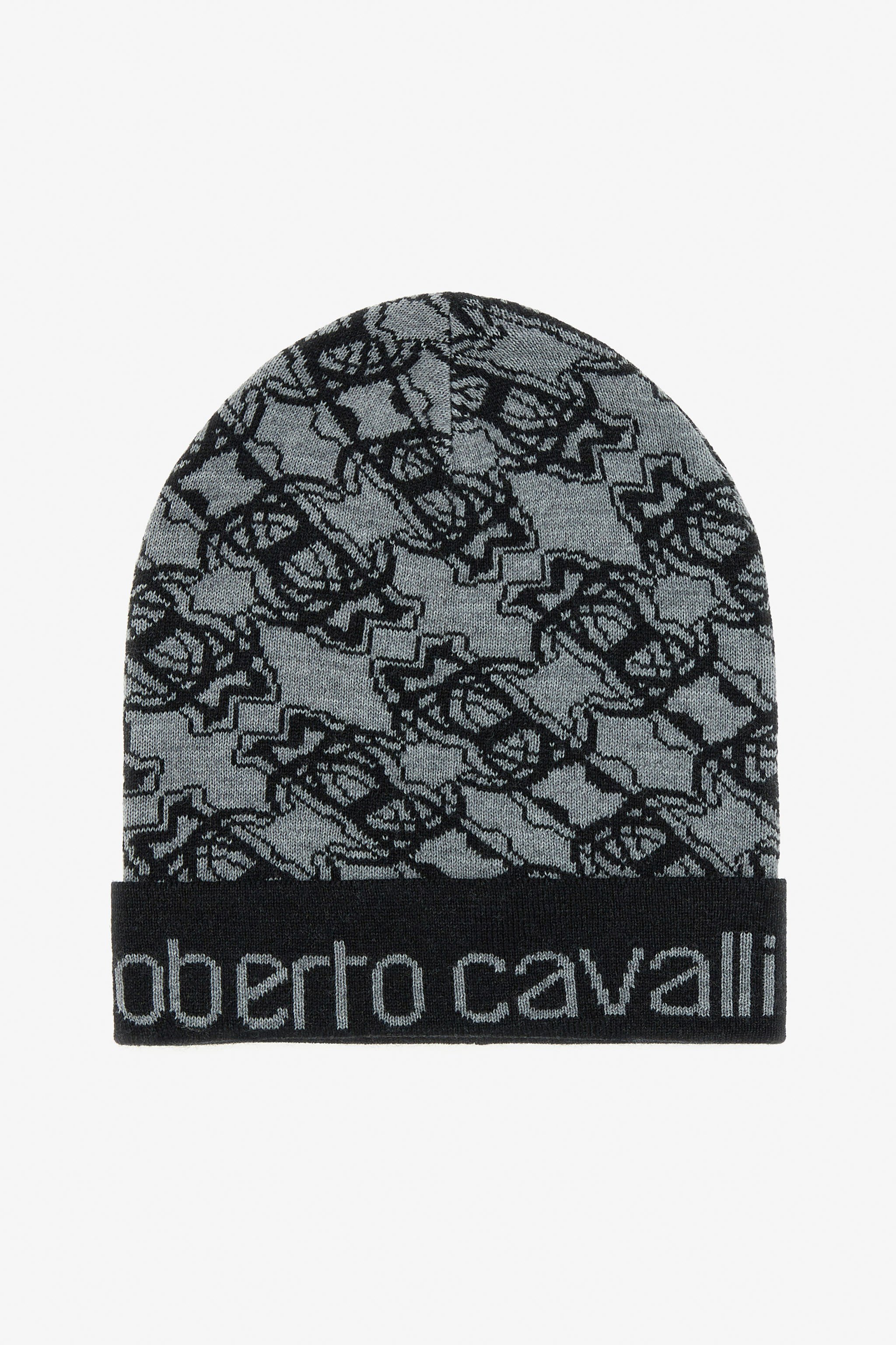 RC Wool Blend Beanie with RC Monogram and Logo Black TALR13-IR030