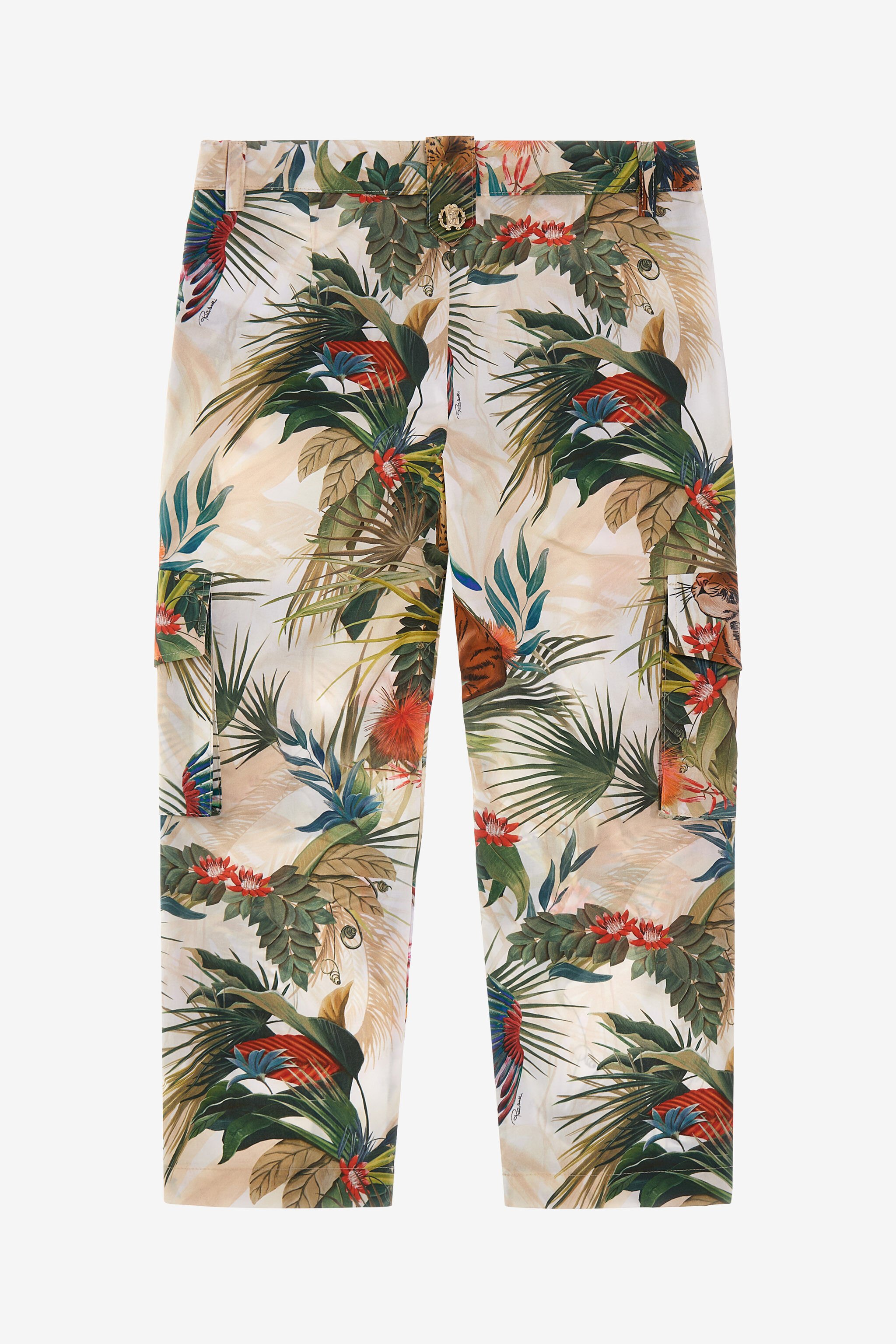 JU Jungle Skin print pants Green SJT251-7MI96