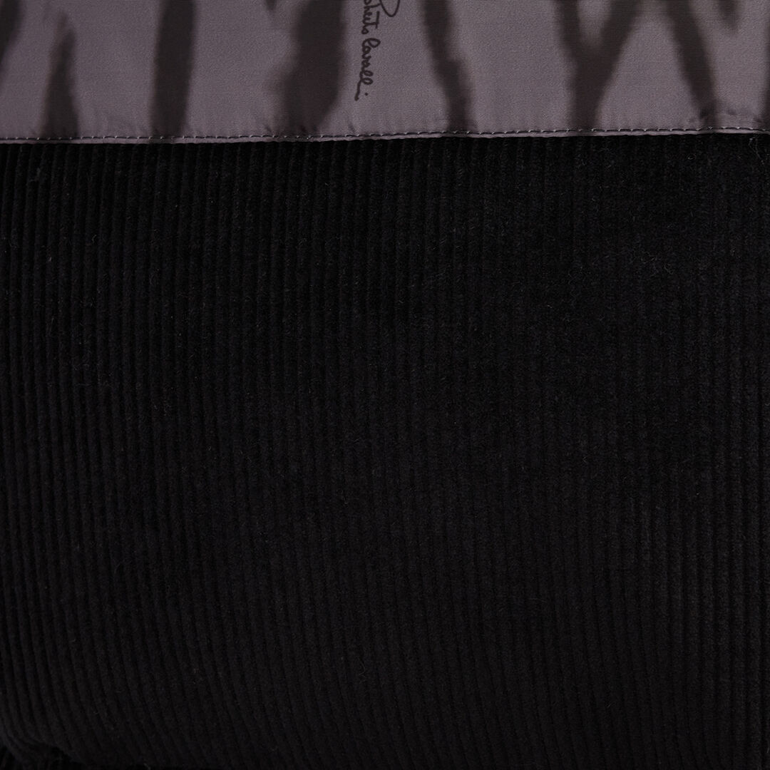 RC Black Corduroy Down Jacket With Zebra Print RC Black Corduroy Down Jacket With Zebra Print NERO/NERO ROT80G-OQS30