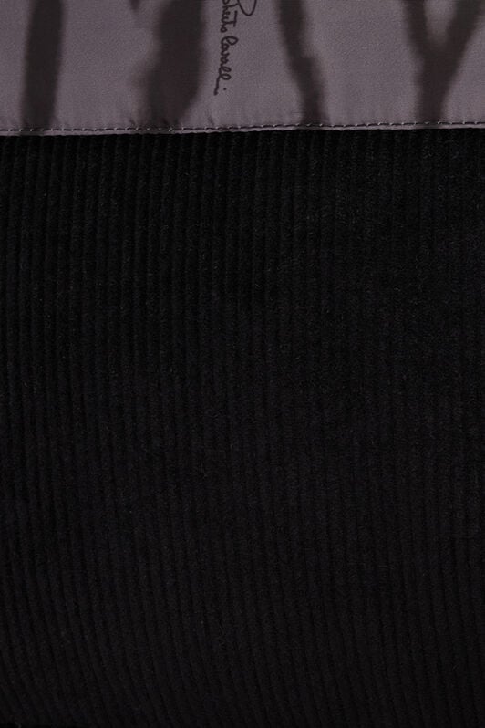 RC Black Corduroy Down Jacket With Zebra Print RC Black Corduroy Down Jacket With Zebra Print NERO/NERO ROT80G-OQS30