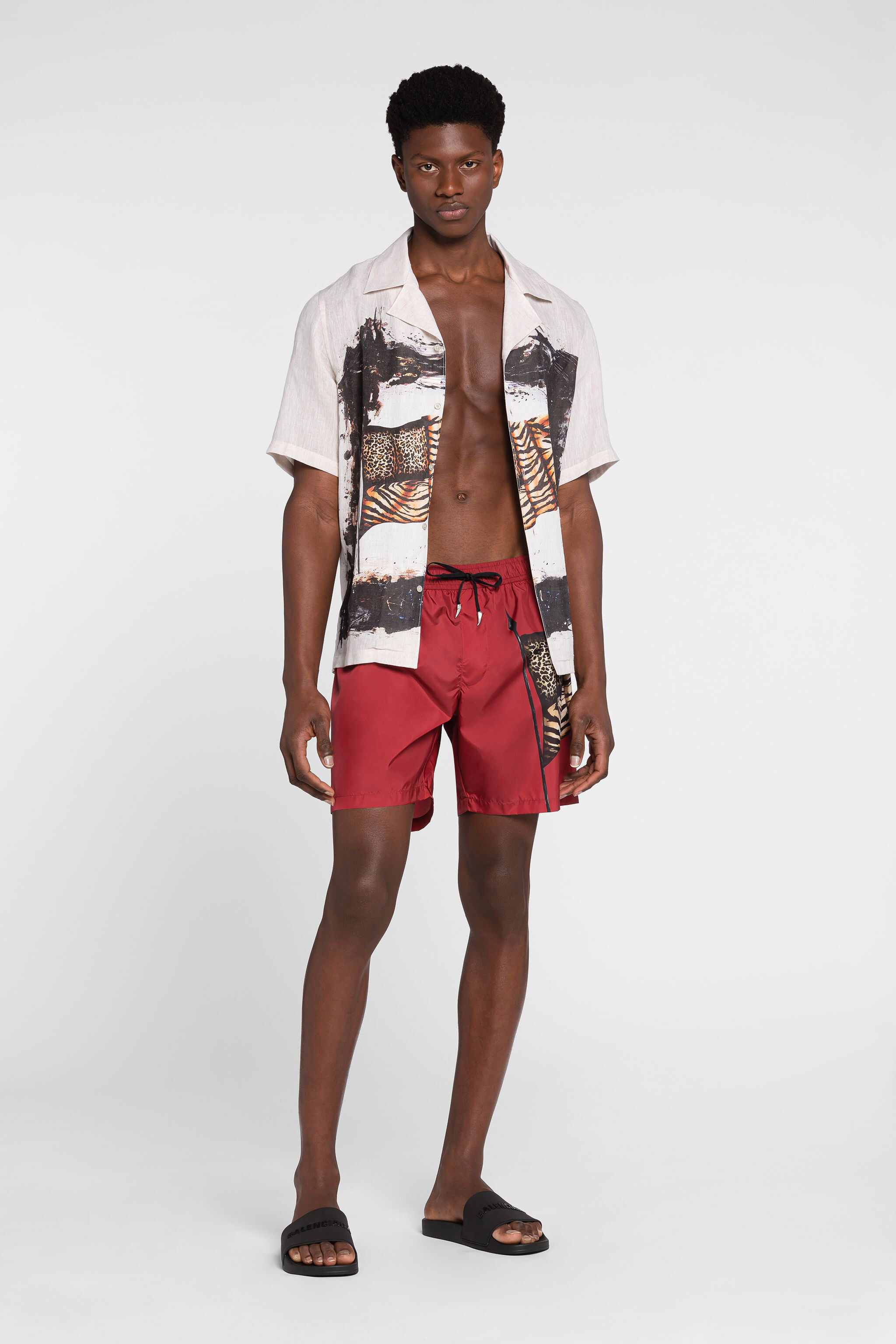 RC Animalier Patchwork-Print Swim Shorts POMPEI ONH04C-SB053
