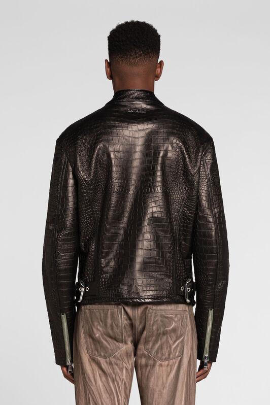 RC Snakeskin-effect leather jacket Black QRP810-PFF21