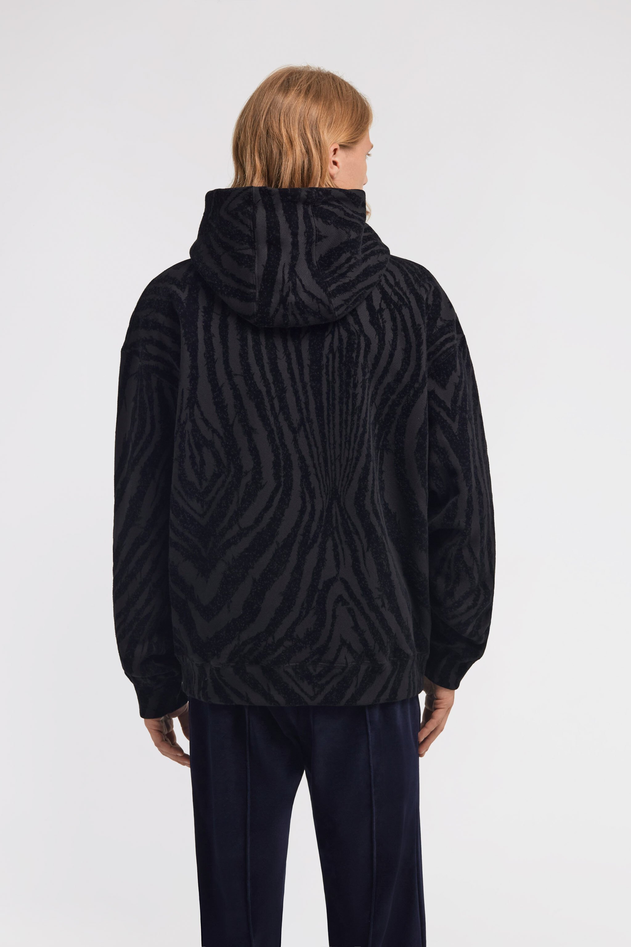 RC Zebra print Sweatshirt Schwarz TRT69E-CF050