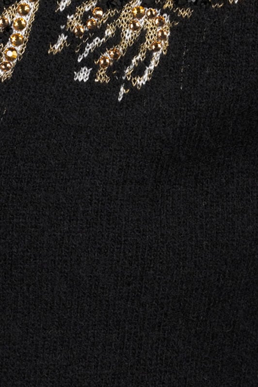 RC Wool Cardigan with Tiger Embroidery RC Wool Cardigan with Tiger Embroidery BLACK WKM902-MQ014