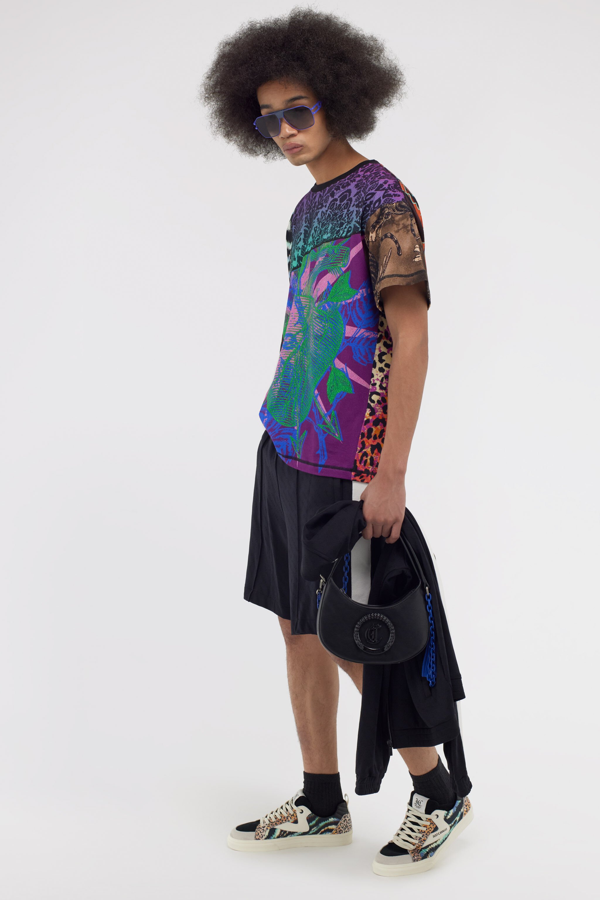 JC T-shirt Just Cavalli Viola SFT265-SF176