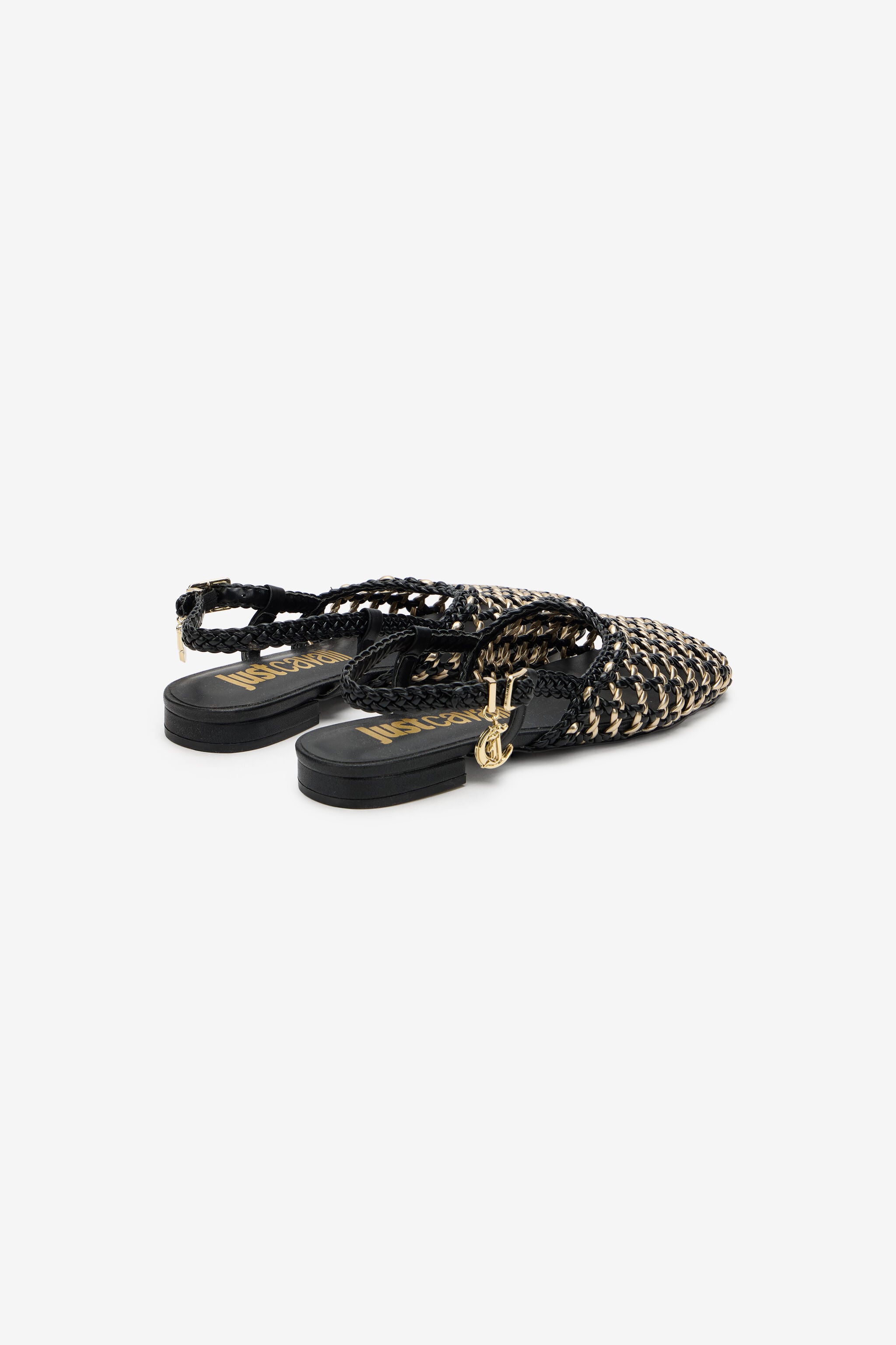 JC Escarpin Slingback au Design Tressé JC Escarpin Slingback au Design Tressé 899 BLACK + 929 GOLD WFS105-WF343