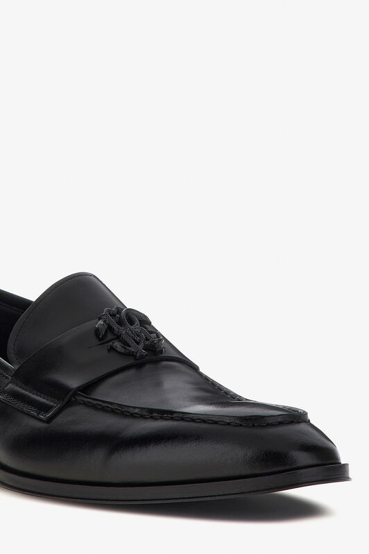 RC Loafers with Monogram Mirror Snake Black RRS022-PZA84
