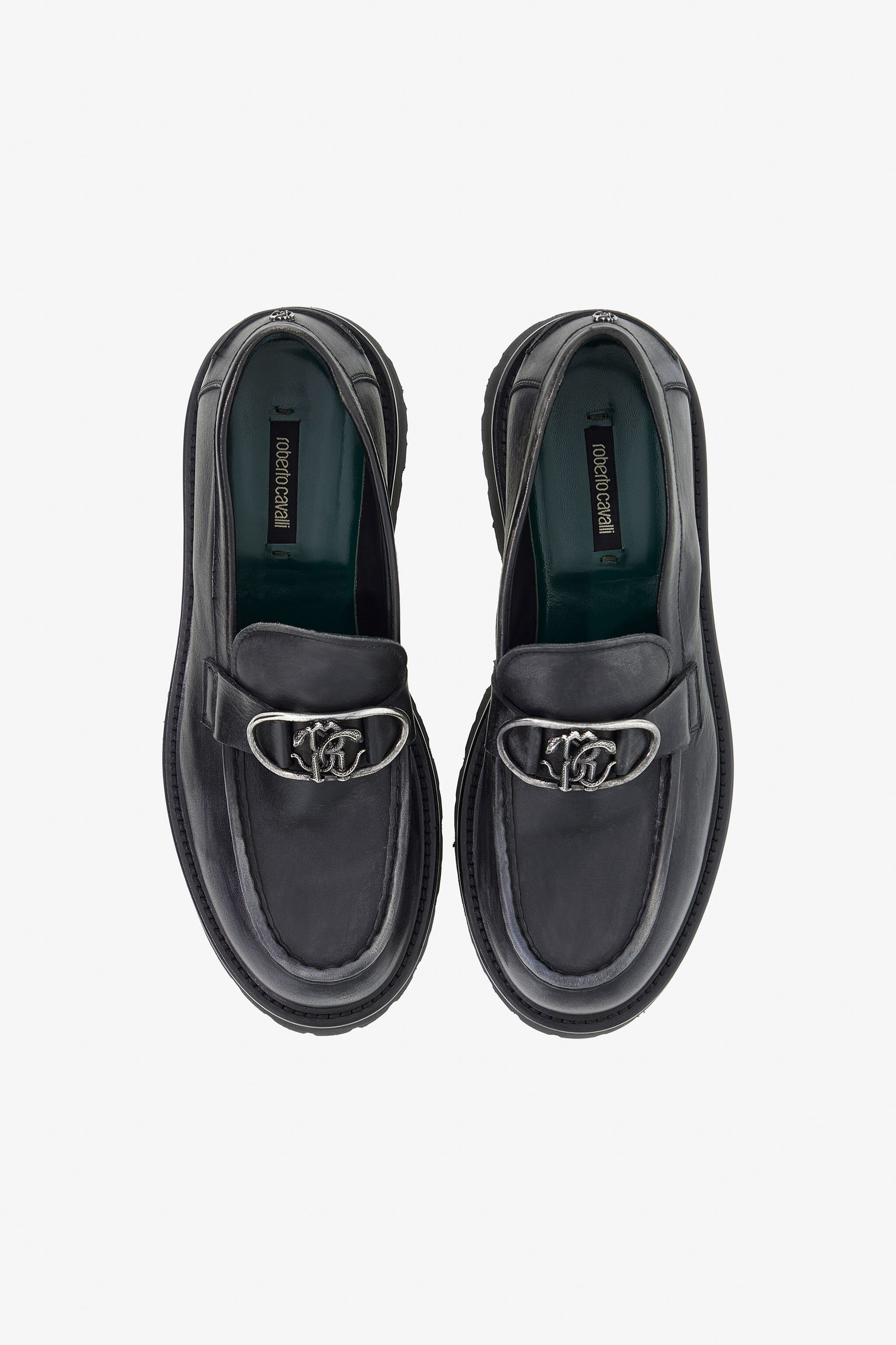 RC Loafers with metal buckle Black TRS020-PN195