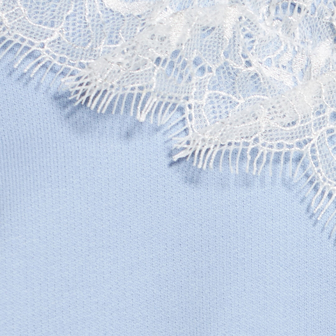 JU Felpa Con Monogram RC E Pizzo Azzurro UJT660-CF050