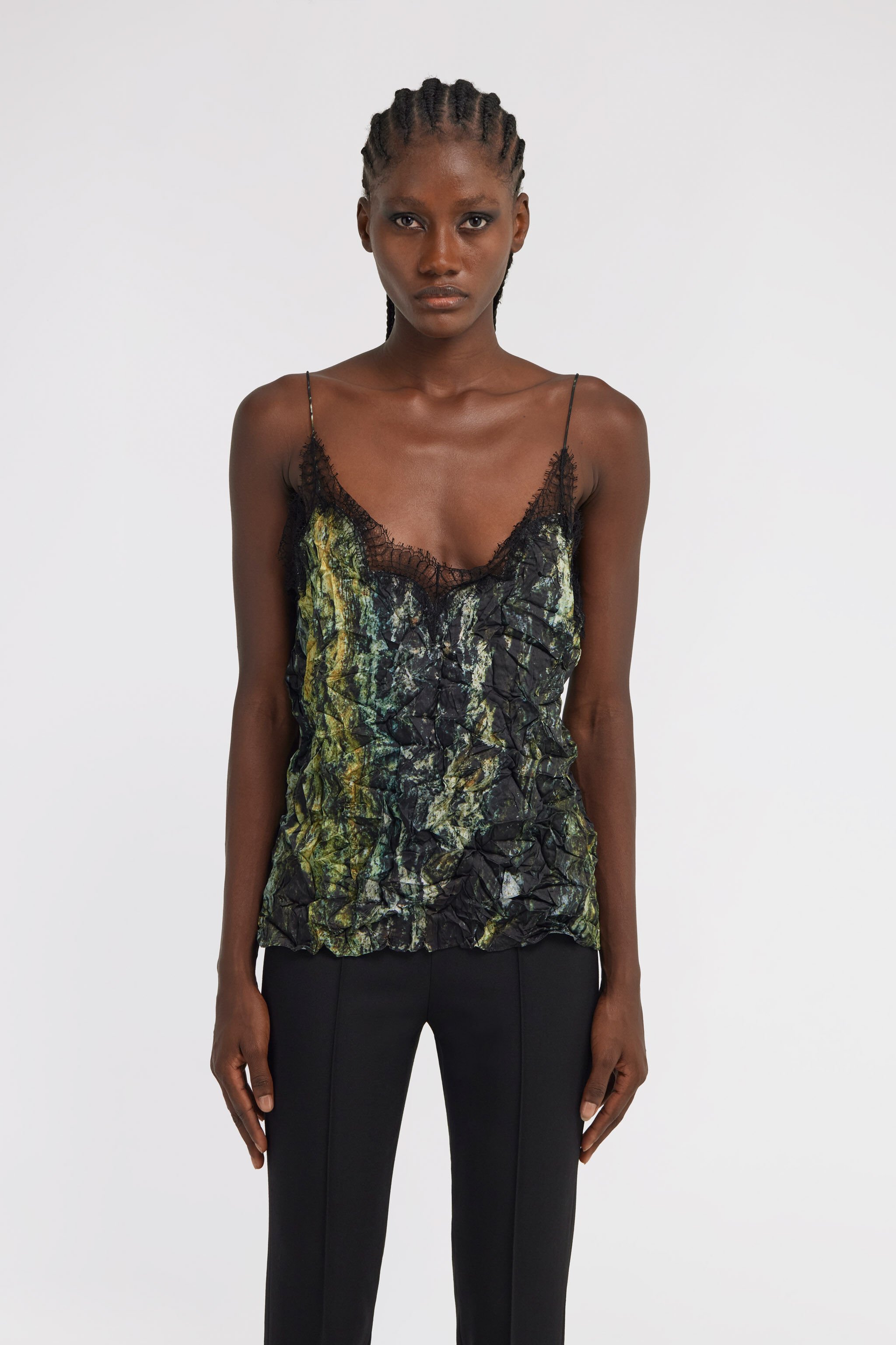 RC Marble Print Top Dark green TWT601-7NN20