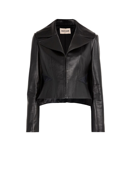 RC Cropped Leather Jacket MIDNIGHT/BLACK JWP412-PN020