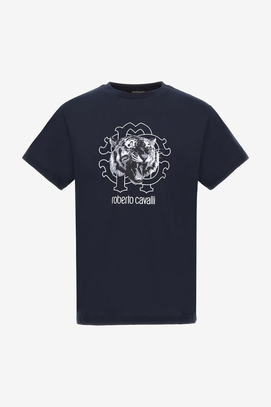 RC T-shirt with Jaguar logo and print Bleu foncé NOT60Q-JD060