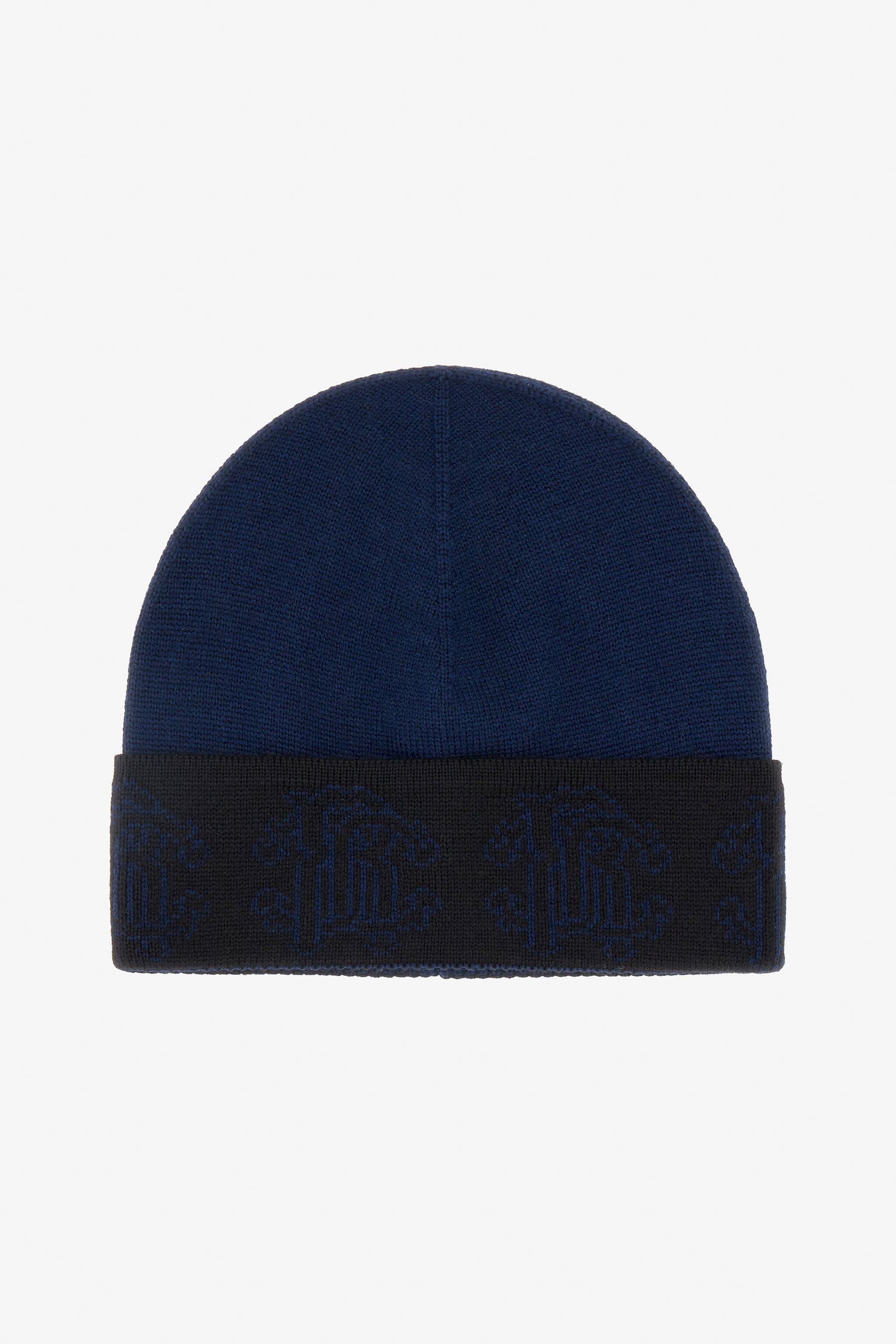 RC Dunkelblau Wollmütze Beanie mit Logoband Dunkelblau NOZ00E-MQ014
