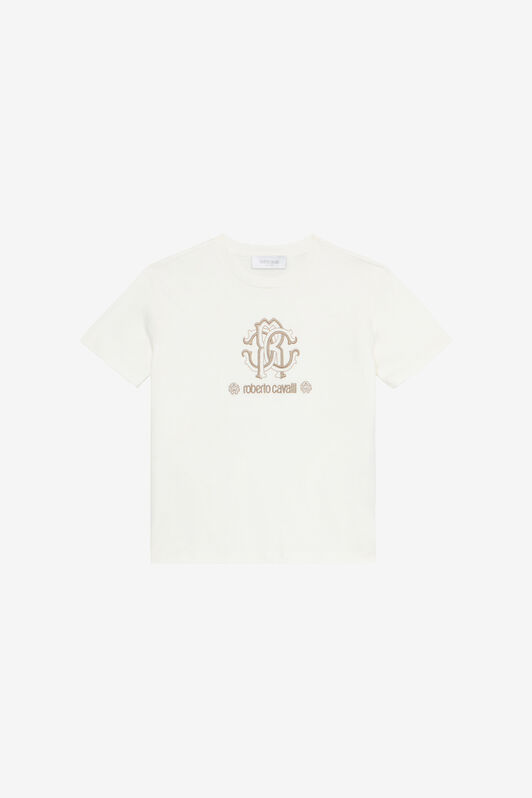 JU T-Shirt With RC Monogram And Logo White UJT60M-JD001