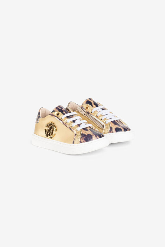 JU Mirror Snake Sneakers JU Mirror Snake Sneakers Gold PJS042-PM243