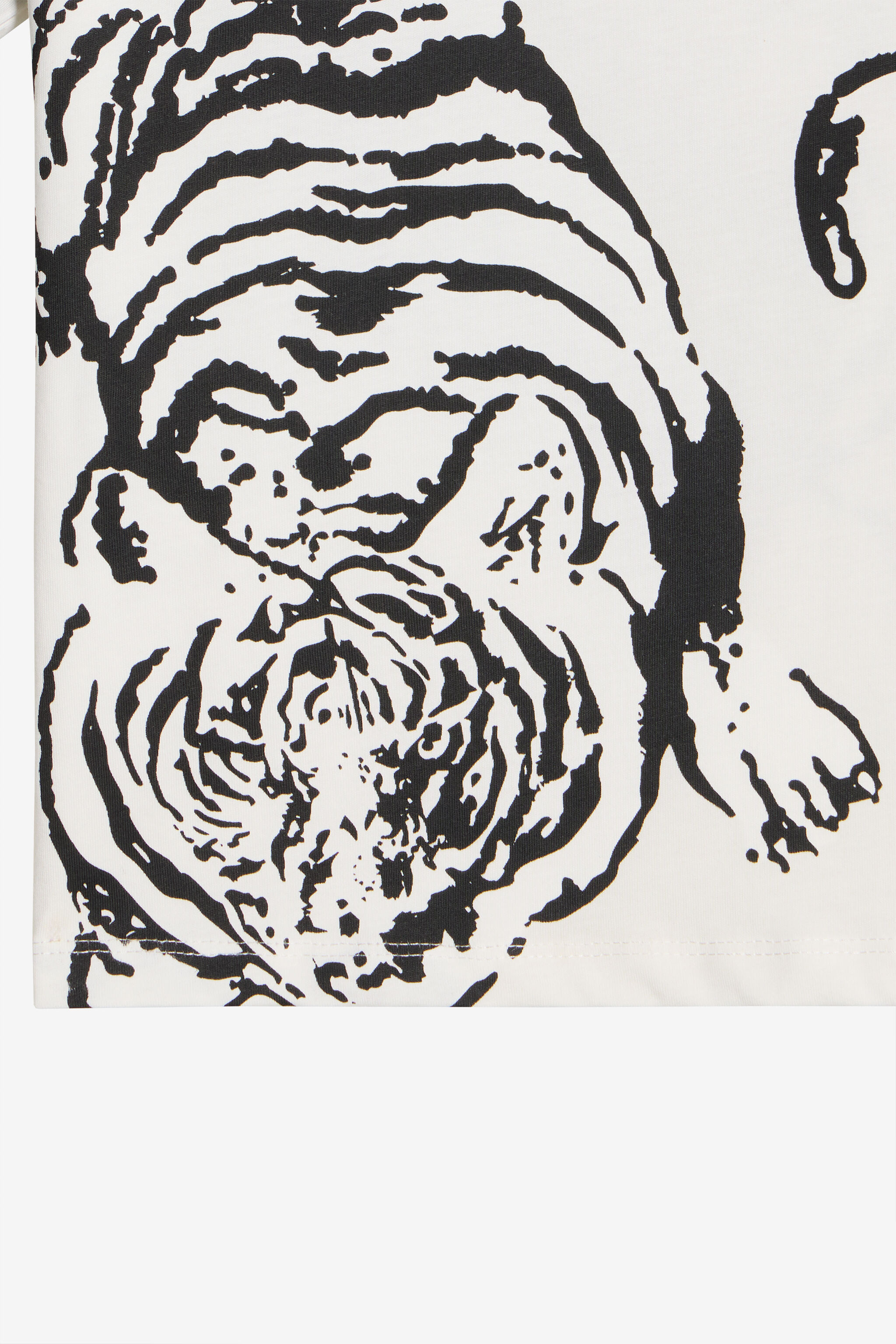 JC Weißes T-Shirt Mit Tiger-Print und Logo CLOUD DANCER WFT61D-5B006