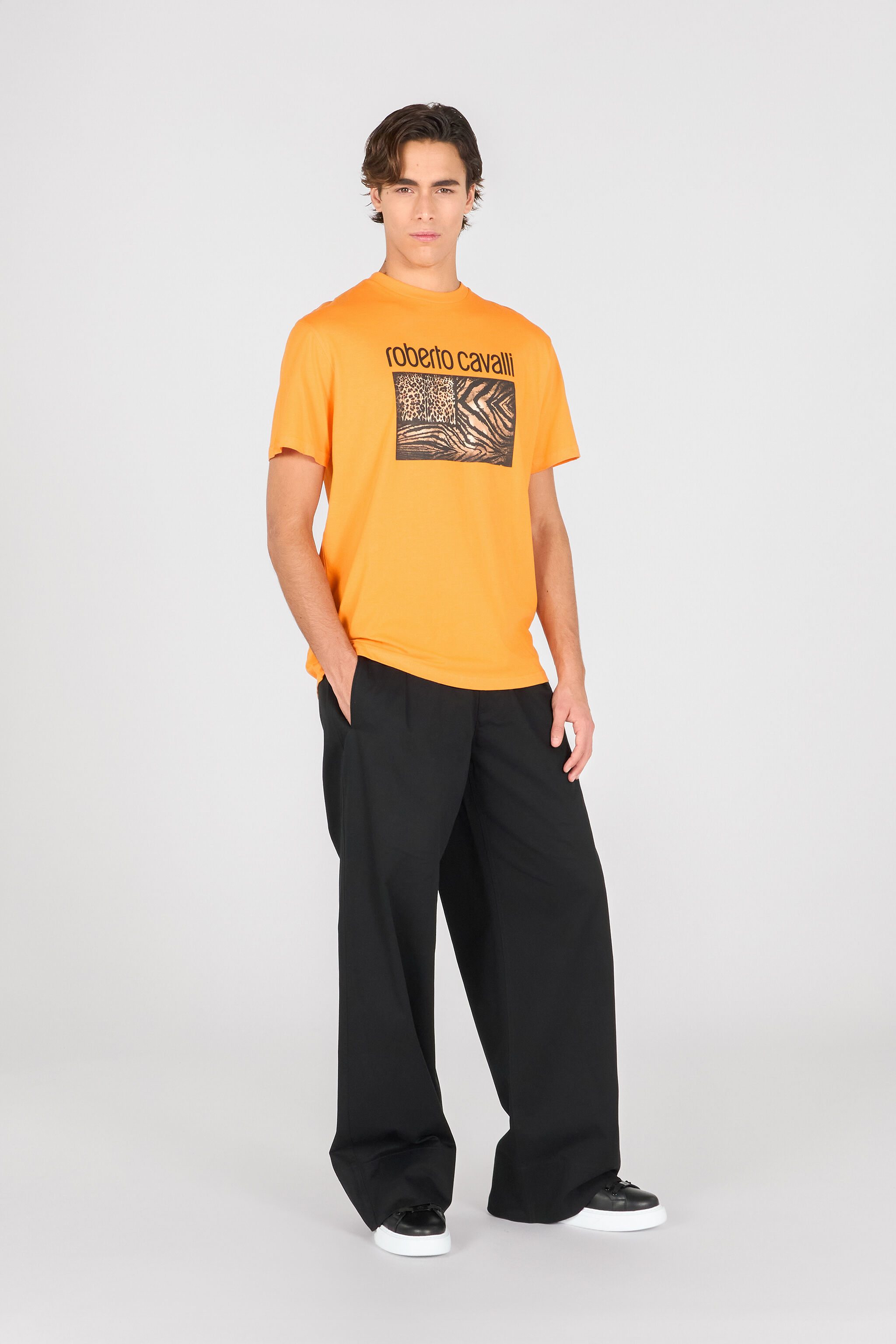 RC Camiseta Con Animal Print Y Logotipo ORANGE OOT60G-JD060