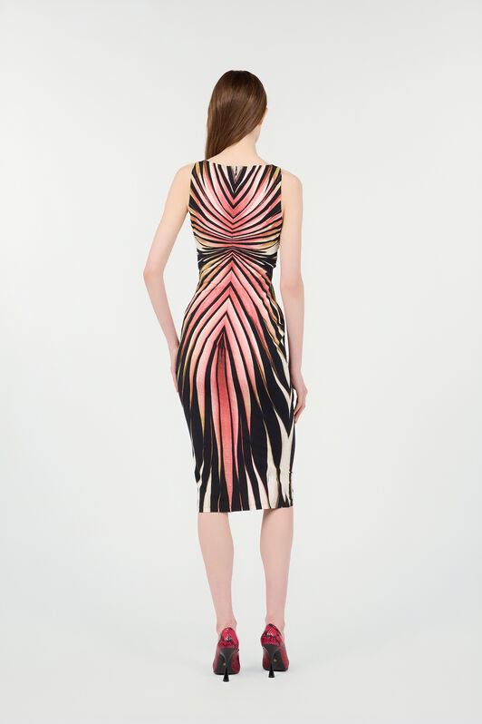 RC Sheath Dress With Ray Of Pink Print Pink VKT100-LNM33
